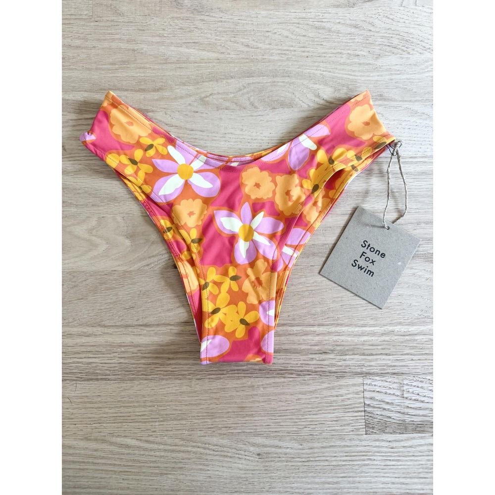 STONE FOX SWIM NOLA LEI LEI Floral‎ Bikini Bottoms Size S